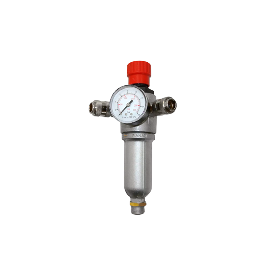 Conjunto regulador monoblock 3/8"-2 salidas